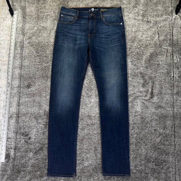7 For All Mankind Men's Jeans Slimmy Sz 32 - Picture 2 of 14
